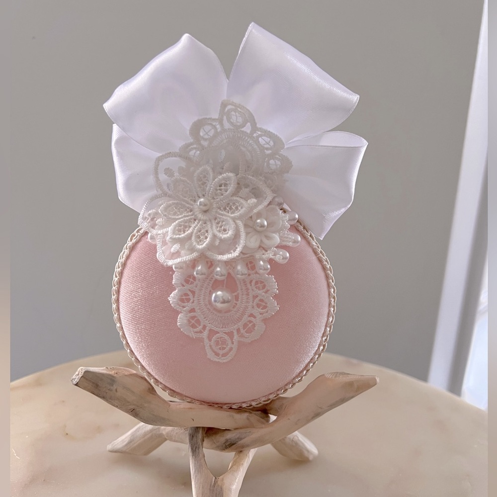 Gorgeous handmade ornaments with pearls